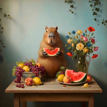Capybara's Sommerfestmahl von Uwe Kiefer