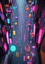 abstracte cyberpunk stad van jauhari picture graphic thumbnail