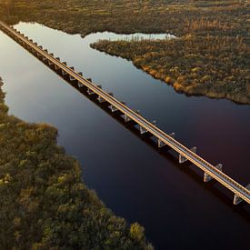 Coucher de soleil au pont de Moerputten sur Ruud Engels