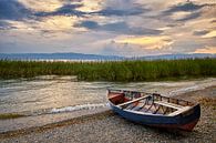 Fischerboot am Strand des Sees von Ohrid (landscape) von Cor de Hamer Miniaturansicht