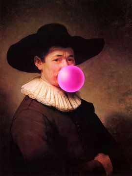 Rembrandt Herman Doomer avec du chewing-gum sur Maarten Knops