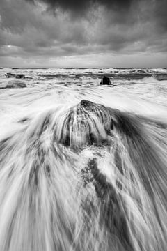 Bloc de glace avec vague