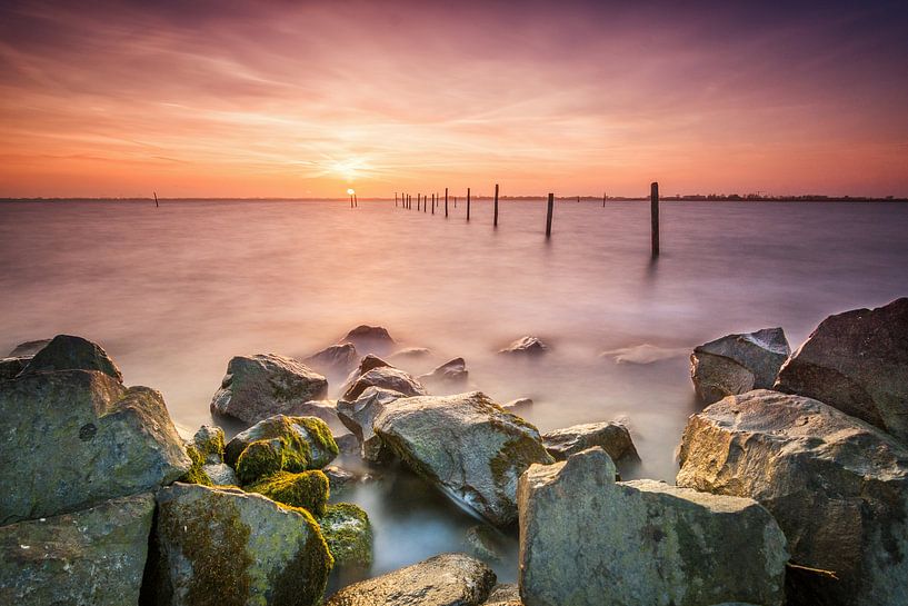 Coucher de soleil au Markermeer par Diana de Vries