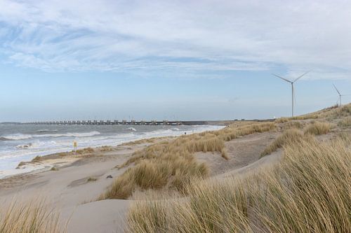 Tempête au barrage de l'Escaut oriental