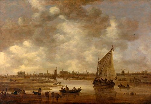 Gezicht op Leiden vanuit het noordoosten, Jan van Goyen