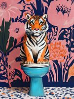 Tiger auf der Toilette