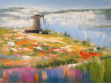 Een Nederlands landschap van Jolique Arte