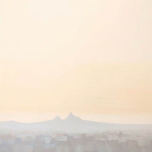 Beige Schilderij Serenity's Veil | Natuurlijke Rust