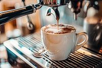 cup of coffee or cappuccino