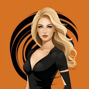Vektorbild blonde Frau
