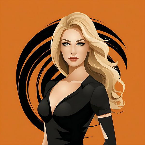 Vector image blonde woman by PixelPrestige