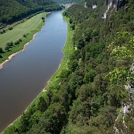 Wälder und Felsen im Tal der Elbe von Adriana Müller