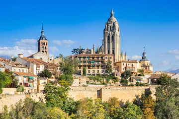 Historic cathedral and city wall of Segovia by Marc Venema