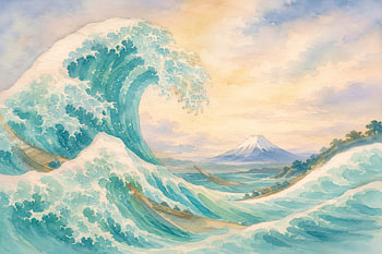 Sanfte Welle von Kanagawa