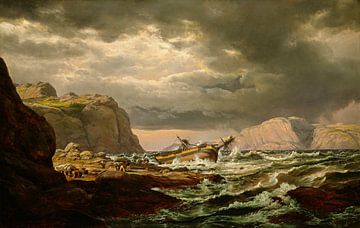 Schipbreuk aan de Noorse kust, Johan Christian Dahl, Johan Christian Dahl