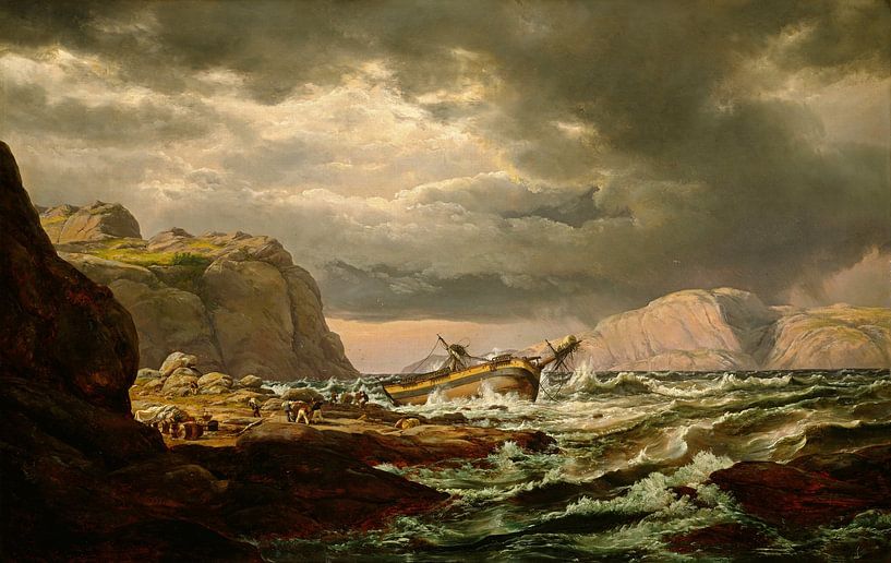 Shipwreck on the Norwegian Coast, Johan Christian Dahl by Masterful Masters