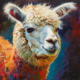 Alpaka Anden Fell Wolle Tier Portrait genügsam beruhigend