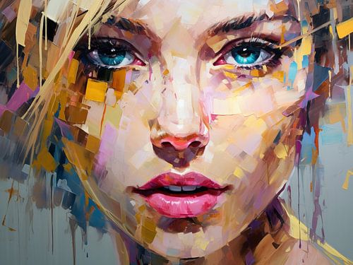 Abstract portrait artwork - Modern wall decoration