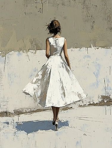 Woman in a White Dress by Zen and More