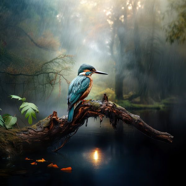 Kingfisher drawing 12 by Ellen Reografie