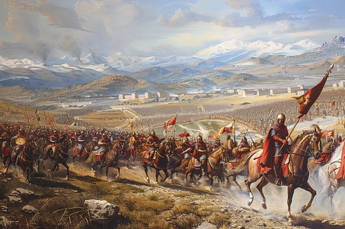 japanse prent van soldaten aan het fr4ont veldslag