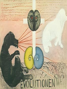 Hilma Af Klint - Evolutie nr. 05 Groep VI van Vivanne