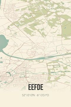 Vintage landkaart van Eefde (Gelderland) van MijnStadsPoster