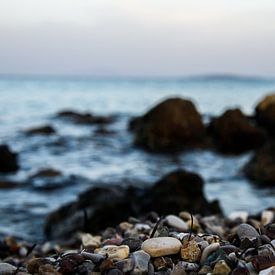 Het strand van Corfu, Griekenland van Michelle van den Boom