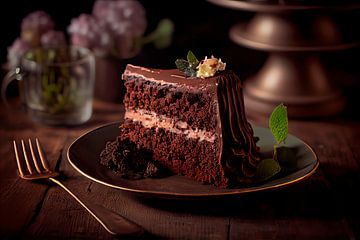 Chocolate Cake by Maarten Knops