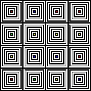 Verschachtelt | Mittig | 04x04 | N=06 | Random #02 | RGBY