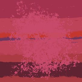 Kosmos der Farben. Warmes Braun, Merlot, Terra, Orange, Blau und Rosa von Dina Dankers