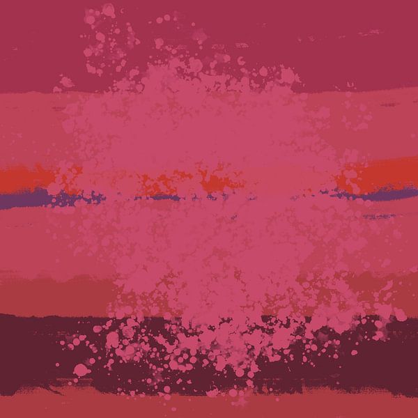 Kosmos van kleuren. Warm bruin, merlot, terra, oranje, blauw en roze van Dina Dankers