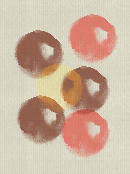 Minimalistische abstracte kleurrijke vormen II van Abstract Minimalist Art