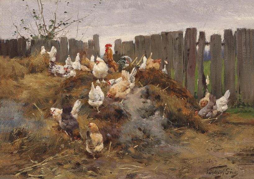 Parc à poulets, Geza Vastagh par Des maîtres magistraux
