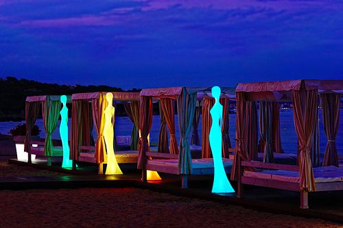 Nuit bar chic de plage