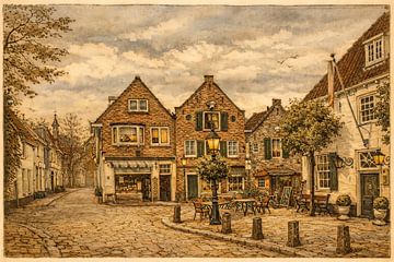 Achter de Kamp historisches Amersfoort letztes Jahrhundert von Watze D. de Haan