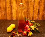 selbstgekochter Rosenblütensirup in Flasche mit Klickverschluss von Babetts Bildergalerie Miniaturansicht