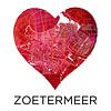 Liefde voor Zoetermeer  |  Stadskaart in een hart van WereldkaartenShop