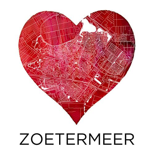 Liefde voor Zoetermeer  |  Stadskaart in een hart