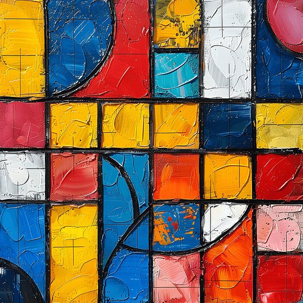 Composition géométrique colorée par Wandpracht