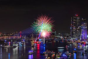 The World Port Days fireworks show in Rotterdam