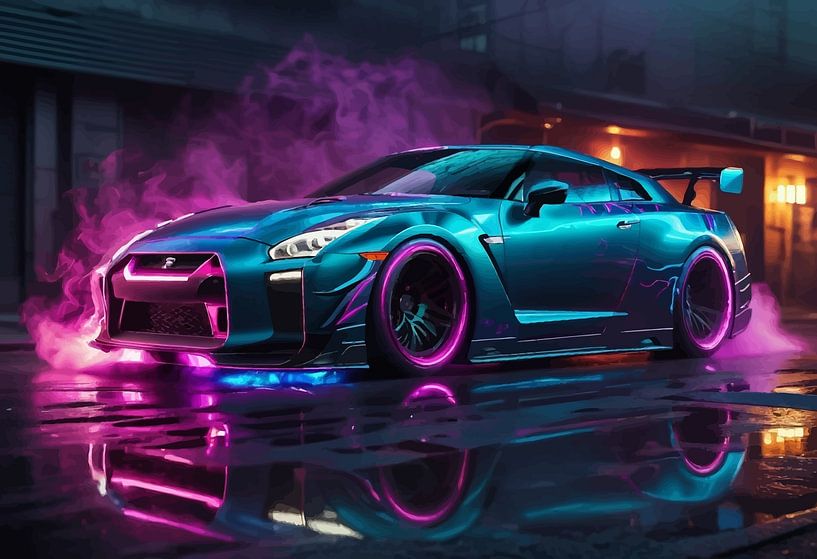 Nissan GT-R R35 - Neon Apex par MIROKKU