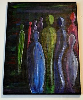 Familie in de schaduw