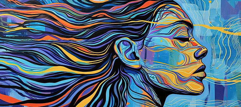 Modern Portrait | Rhythmic Colours by Wonderful Art
