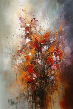 Modern Abstract Painting Floral Bouquet by Preet Lambon