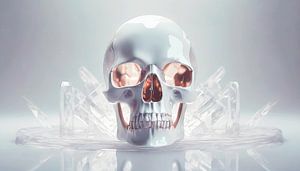 Totenkopf Schädel mit Hintergrund Muster