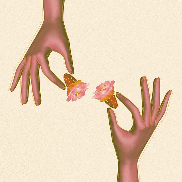 main figue fleur de cactus par Klaudia Kogut