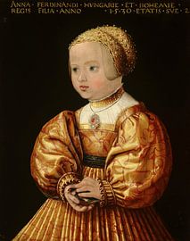 Porträt von Anna von Österreich, 2 Jahre alt, Jacob Seisenegger