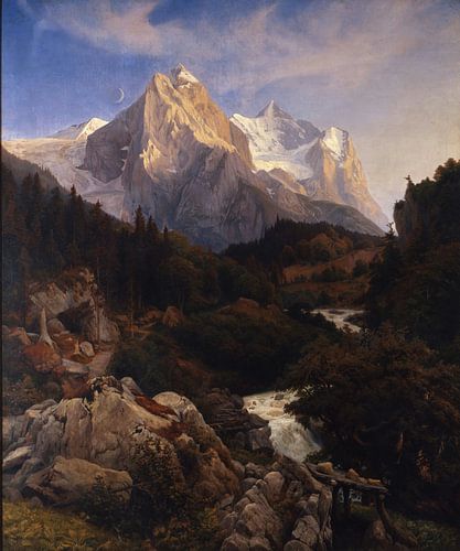 Johann Wilhelm Schirmer, de Wetterhorn - 1838