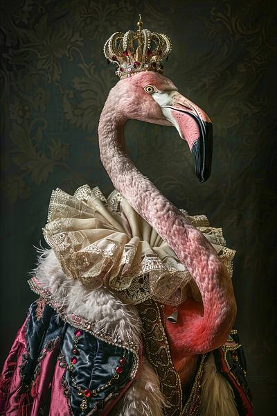 Royal flamingo by Poster Art Shop